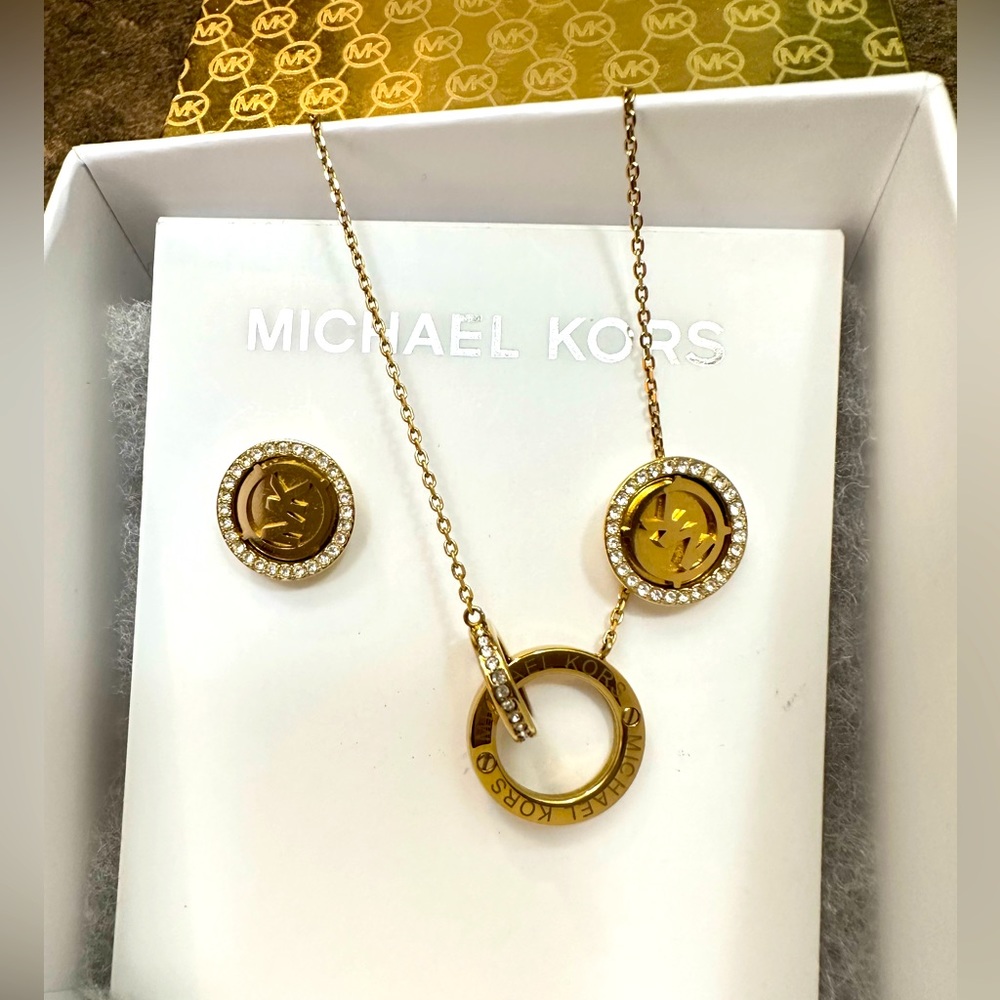 Michael Kors Earrings and necklace set